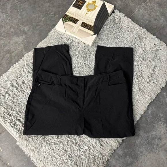 Lane Bryant Petite Black Dress Pants Button Accent Stretch 24P Rayon Nylon Blend - Picture 16 of 16